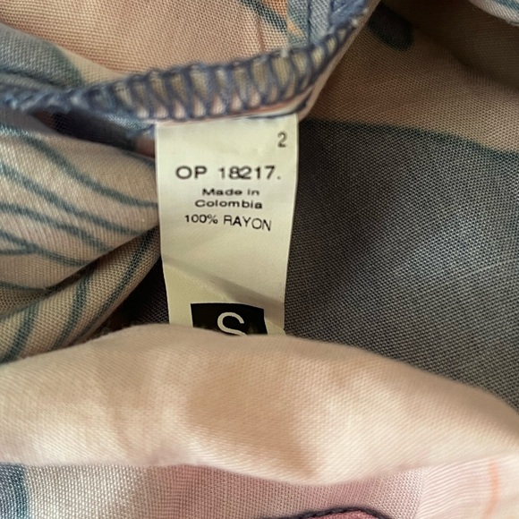 {Maaji} Smocked Chest Tiered Floral Mini Dress with Tie Straps - Womens Small - Picture 11 of 11